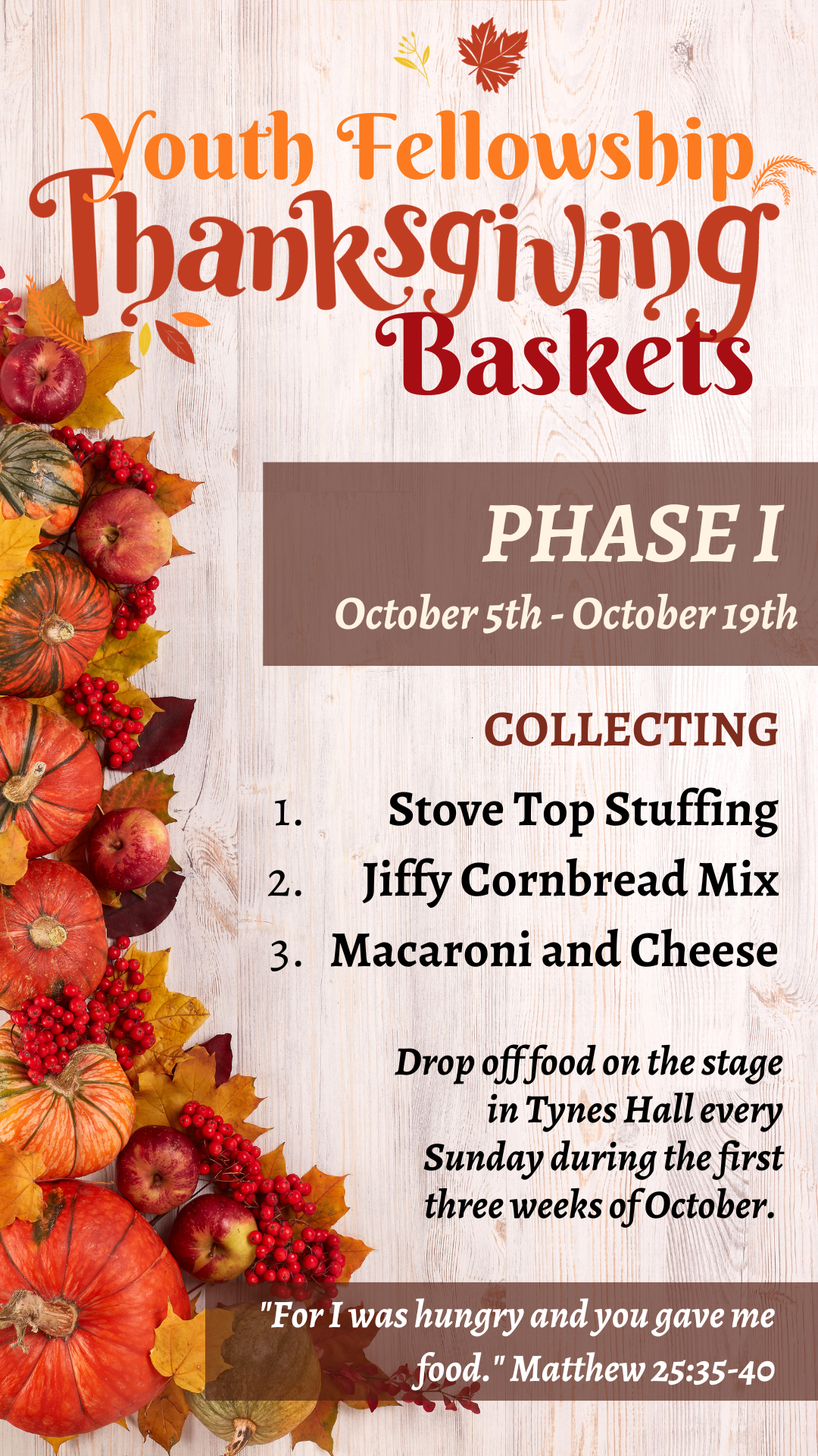Fall background with announcement